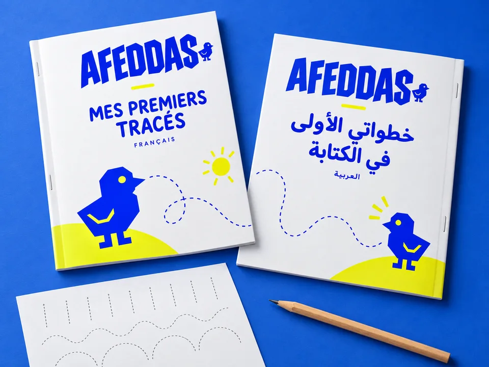 Présentation de deux cahiers AFEDDAS, un en français et un en arabe